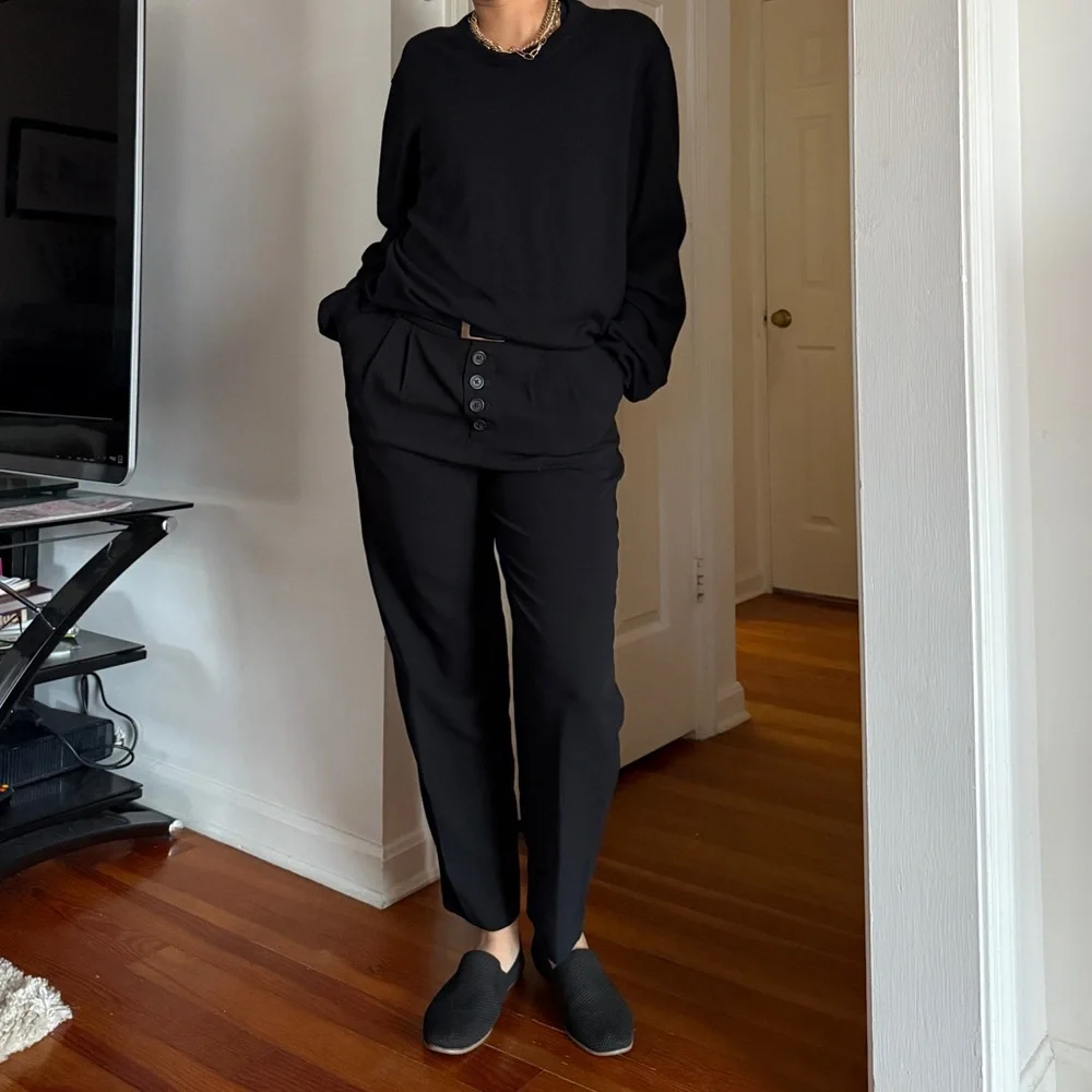 Anthropologie Sasha Button Fly Tapered Trousers - Picture 2 of 3